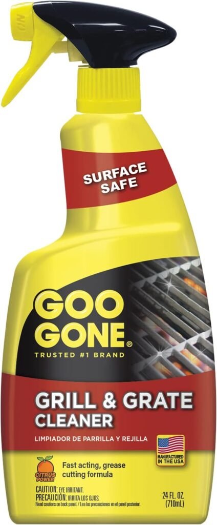 Goo Gone Grill and Grate Cleaner Spray (2 Pack) Cleans and Degreases BBQ Cooking Grates and Racks, Pellet and Electric Smokers- 24 Ounce