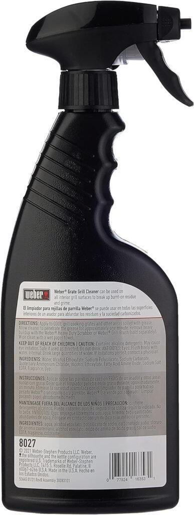 Weber Grill Grate Cleaner, 16 oz Spray Bottle,Black